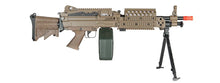 Load image into Gallery viewer, A&K M249 SAW MK46 Steel Body AEG LMG w/ Reinforced Gearbox (Black / Tan)