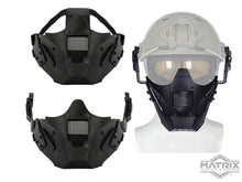 Load image into Gallery viewer, Matrix Iron Warrior Polymer and Mesh Modular Face Mask (Color: Gray . Black . Tan)