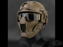 Load image into Gallery viewer, Matrix Iron Warrior Polymer and Mesh Modular Face Mask (Color: Gray . Black . Tan)