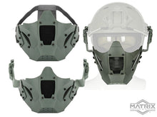 Load image into Gallery viewer, Matrix Iron Warrior Polymer and Mesh Modular Face Mask (Color: Gray . Black . Tan)