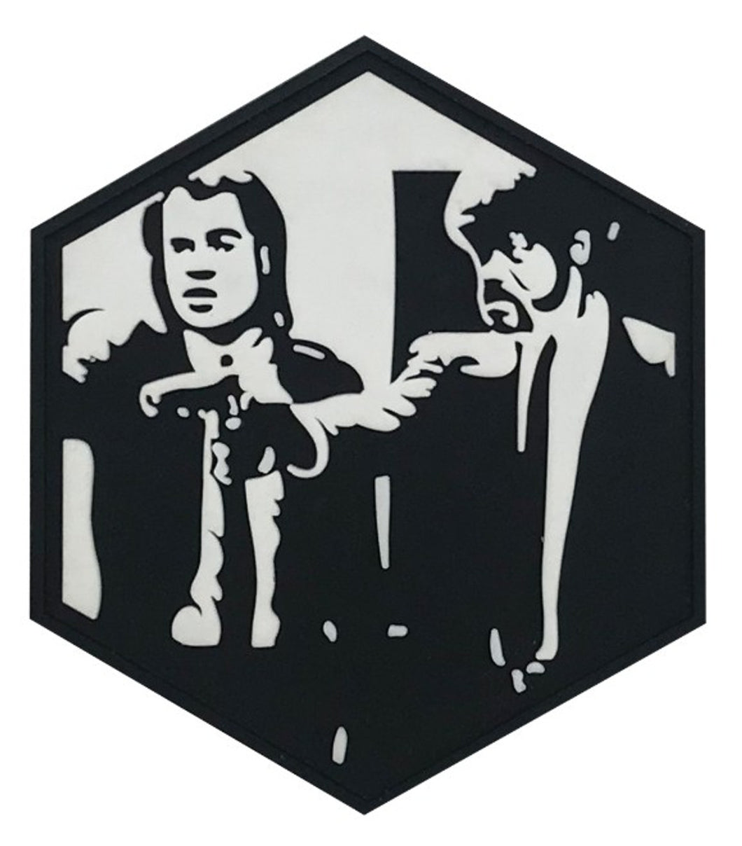 Hexagon PVC Morale Patch – Pulp Fiction