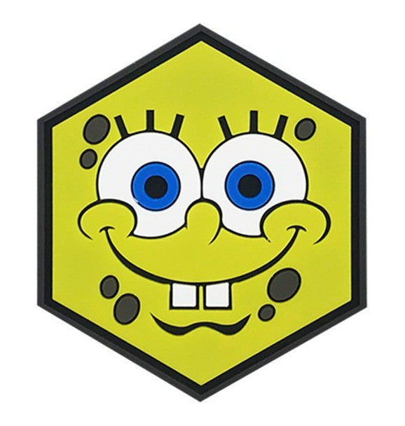 Hexagon PVC Morale Patch – Spongebob