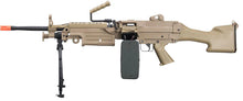 Load image into Gallery viewer, A&amp;K M249 SAW MKII Steel Body AEG LMG w/ Reinforced Gearbox (Black / Tan)
