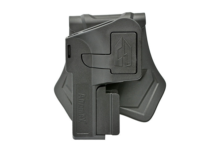 Amomax Open Holster For Pistols With Rail BK