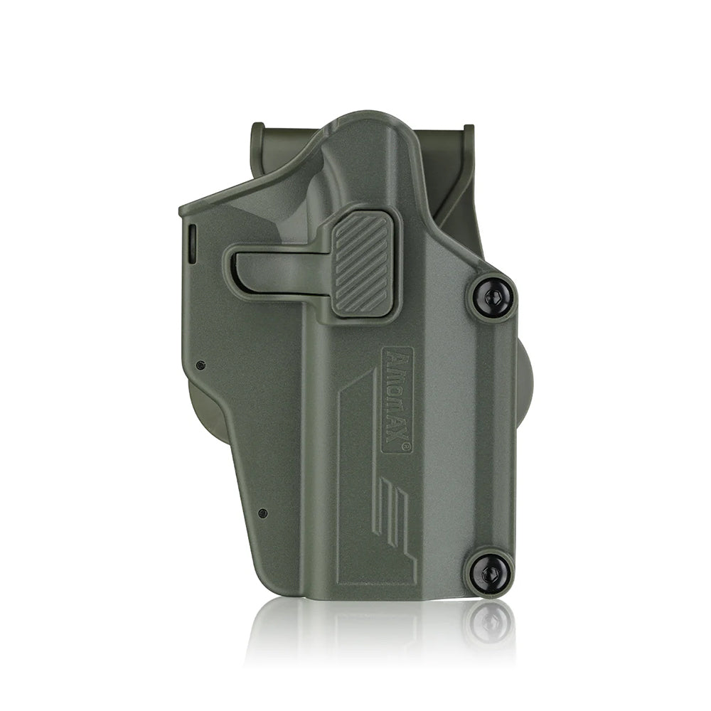 Amomax Per-Fit Holster (Fits over 80 handguns, Right-hand, OD Green)