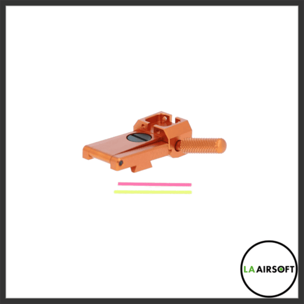 LA Capa Customs Adjustable Fiber Optic Rear Sight with Handle for Hi Capa