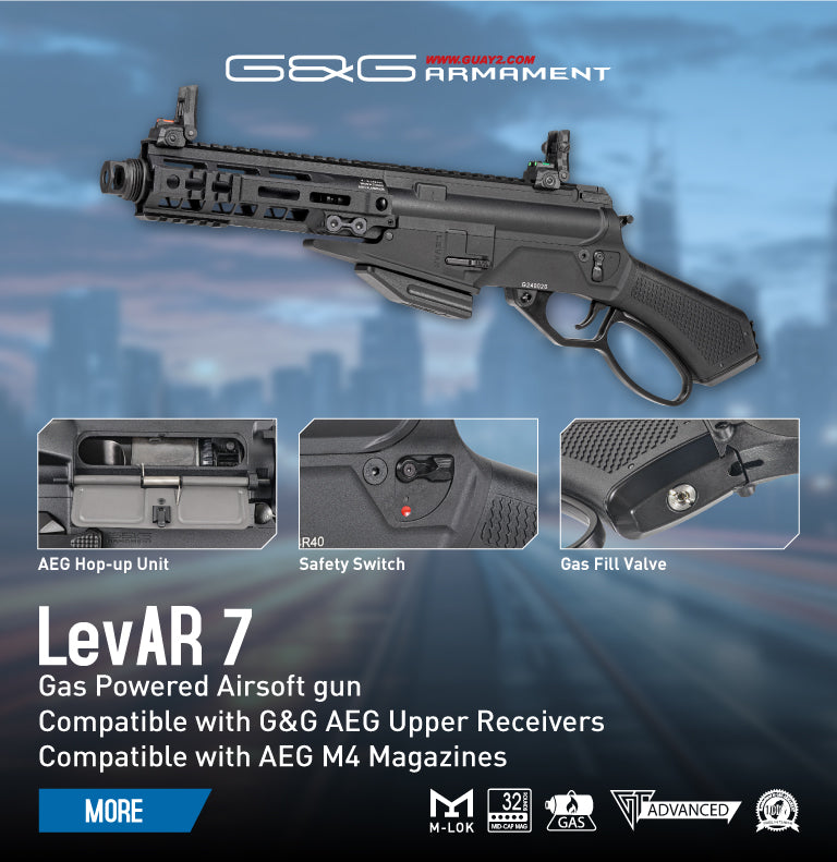 G&G LevAR Gas Powered Lever Action Airsoft Rifle   (7