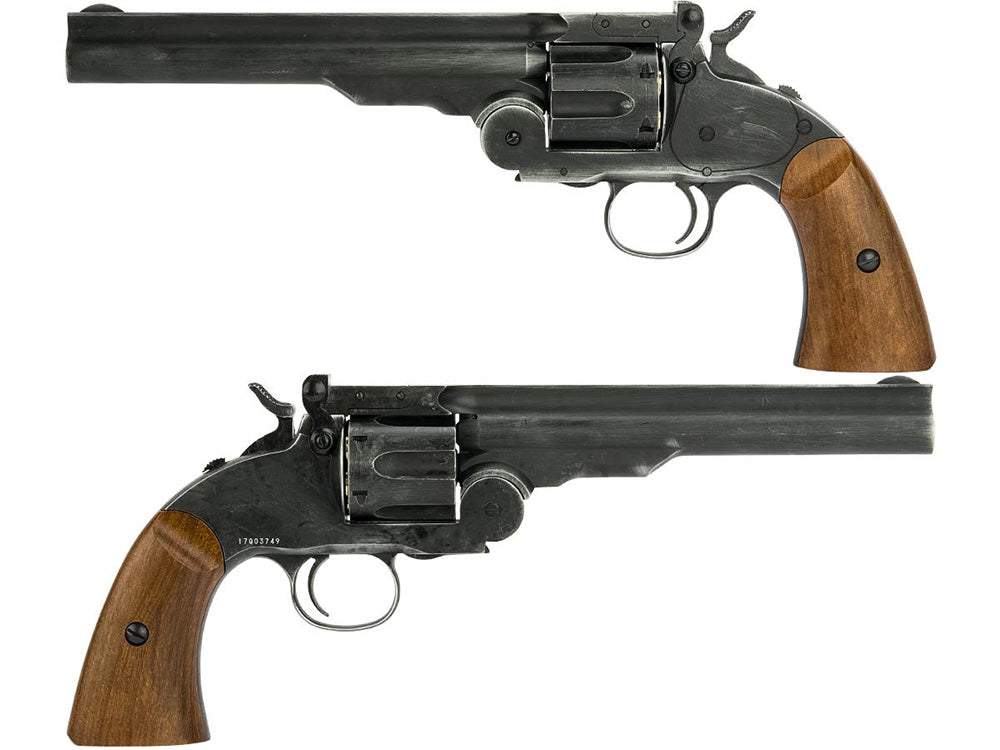 WinGun Break Top Major 3 1877 CO2 Powered Airsoft Revolver (Antique Black)