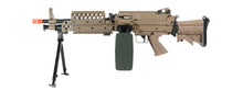 Load image into Gallery viewer, A&amp;K M249 SAW MK46 Steel Body AEG LMG w/ Reinforced Gearbox (Black / Tan)
