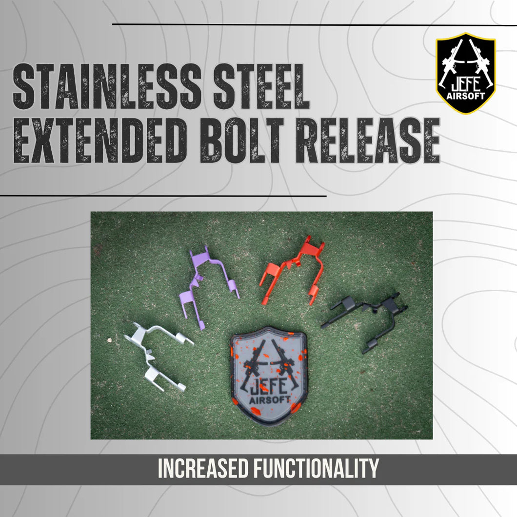Jefe's Airsoft Solutions  Stainless Steel AAP01  Extended Bolt Release Right Hand Only