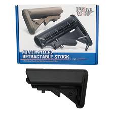 G&G Extended Battery Crane Stock & Buffer Tube Kit,   - BLACK