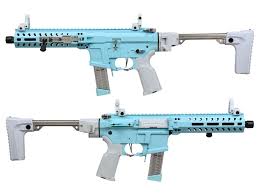 G&G FAR 9 Rapid Folding PCC Airsoft AEG Rifle (Colour: Macaron Blue ...