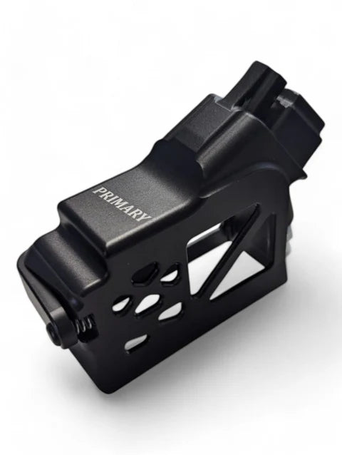 Primary Airsoft HPA Adaptors      Hi-Capa HPA/M4 Angled Aluminum Adapter Skeletonized WITH MAGAZINE   BLACK