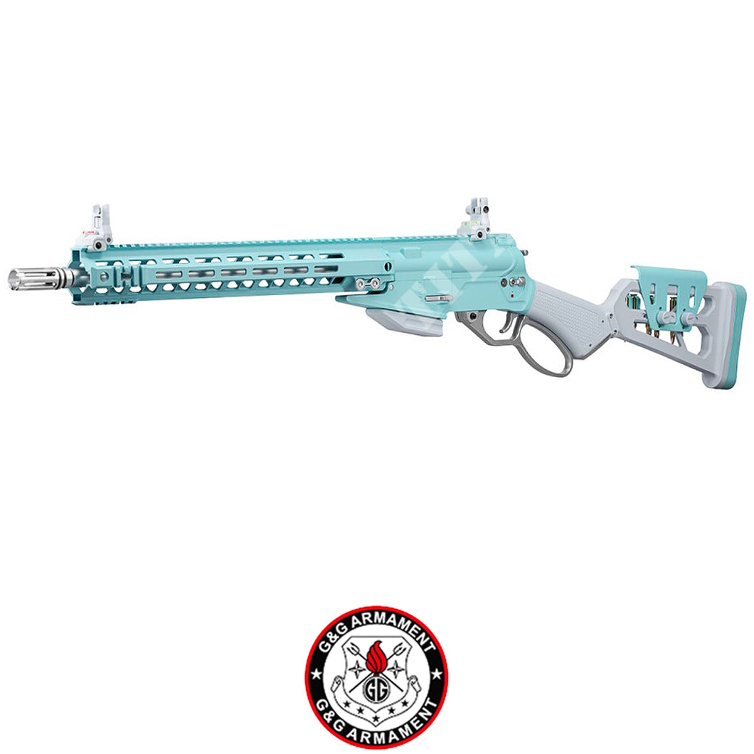 G&G LevAR Gas Powered Lever Action Airsoft Rifle     MACARON BLUE