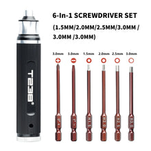 Load image into Gallery viewer, T238 6-in-1 Portable Screwdriver, Red Steel
