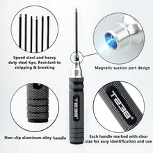Load image into Gallery viewer, T238 Professional Black Titanium Screwdriver Set - 6-Piece-Professional Grade

