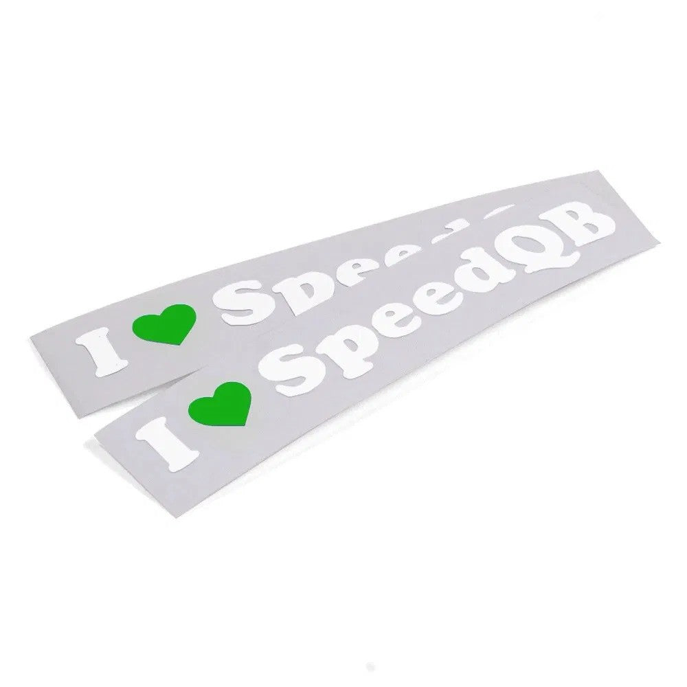 I Love SpeedQB Decal Green  (2 Pair)