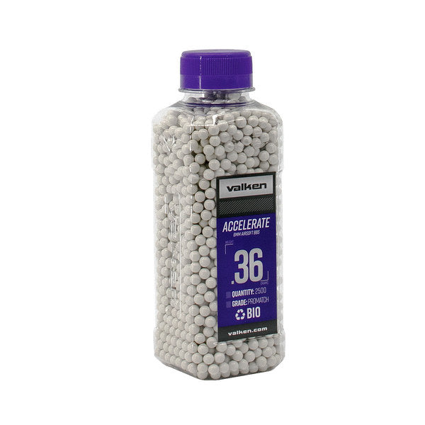 Valken Accelerate ProMatch 0.36g 2,500ct Biodegradable Airsoft BBs