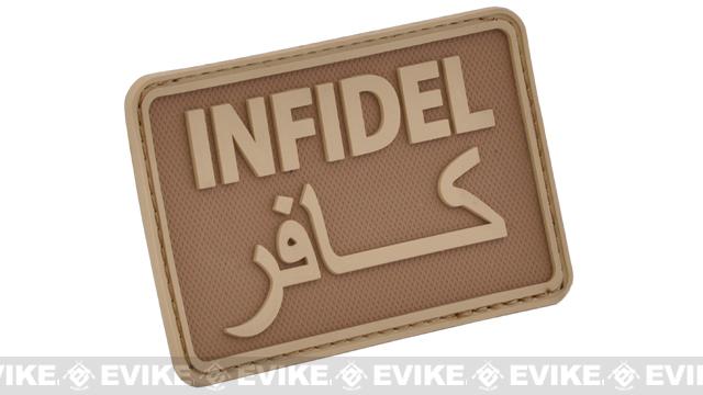 Hazard 4 Infidel Rubber Hook and Loop PVC Morale Patch (Color: Coyote)