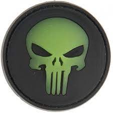 Round Punisher Glow-In-The-Dark PVC Morale Patch