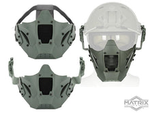Load image into Gallery viewer, Matrix Iron Warrior Polymer and Mesh Modular Face Mask (Color: Gray . Black . Tan)
